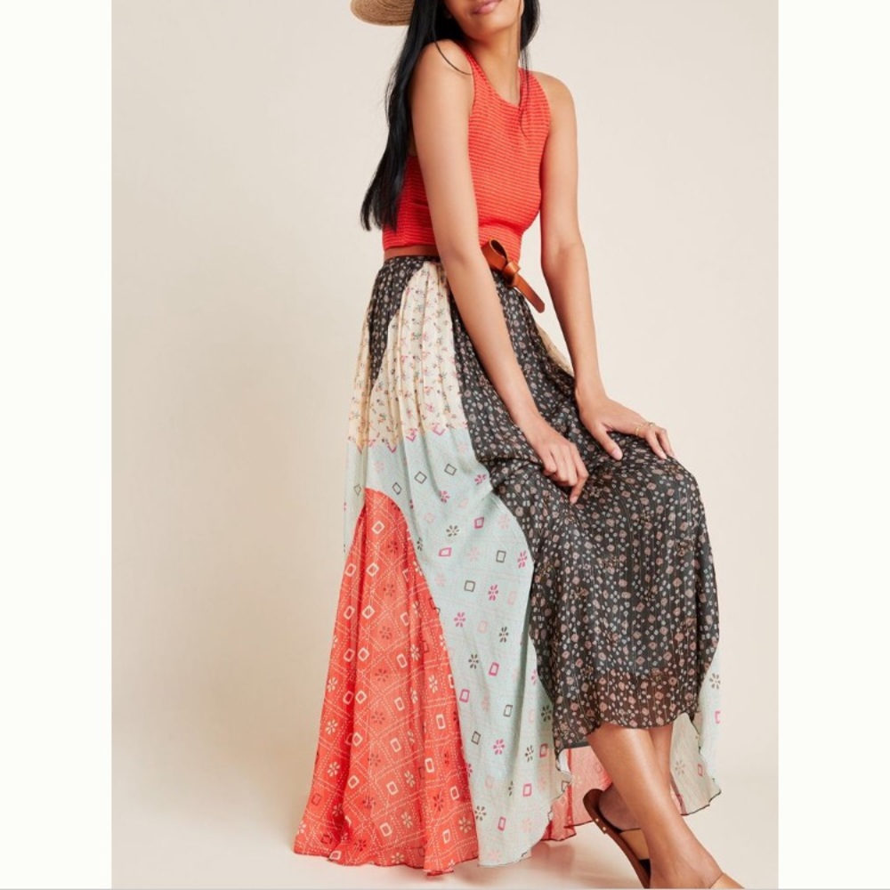 Margot Pleated Maxi Skirt Anthropologie